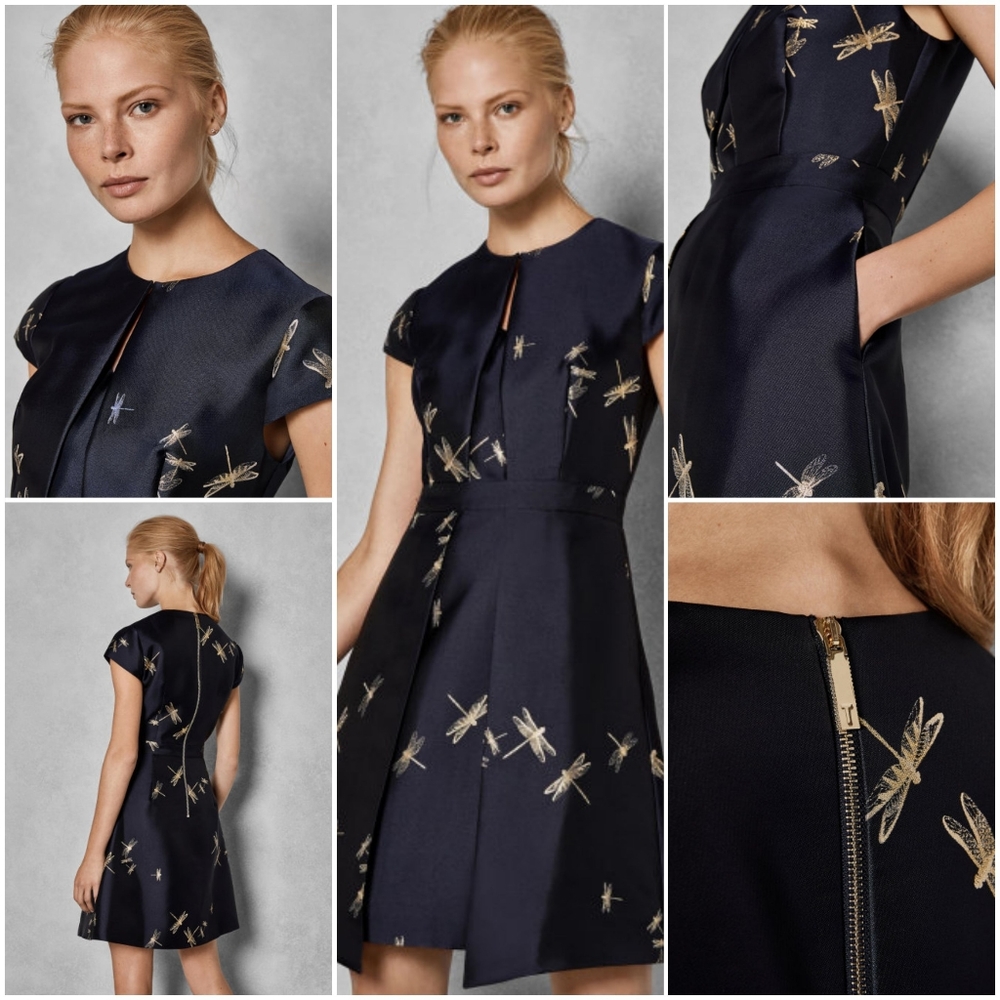 Ted Baker Women's Navy Dress Size 8